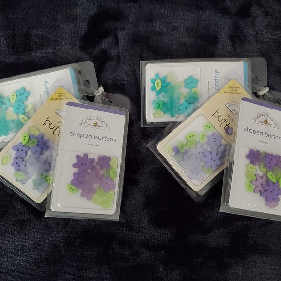 Forget-Me-Not Flowered Buttons - Set of 3 - NEW - Picture 5 of 5